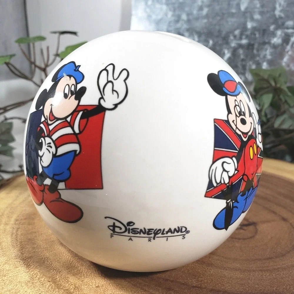Very Rare Disneyland Paris Round Mickey Mouse Bank with Four Mickey characters